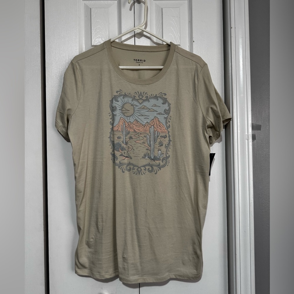 Desert Scene Classic Fit Heritage Jersey Crew Tee